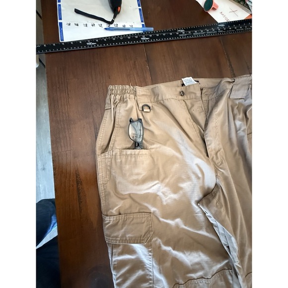 Mens Tan Khaki Cargo Pants Outdoor Tactical Workwear Hiking Casual - Picture 7 of 16